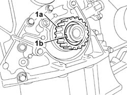TOOTHED DRIVE PULLEY - R + R WITH TIMING BELT REMOVED