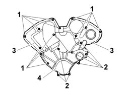 TOOTHED TIMING BELT - R R WITH ENGINE REMOVED
