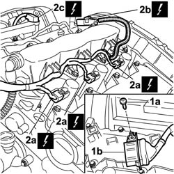 TOOTHED TIMING BELT - R R WITH ENGINE REMOVED