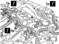 TOOTHED TIMING BELT - R R WITH ENGINE REMOVED