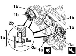 TOOTHED TIMING BELT - R R WITH ENGINE REMOVED