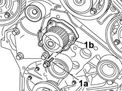 WATER PUMP - R + R WITH ENGINE REMOVED