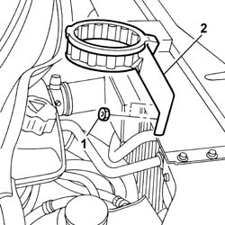 POWER STEERING FLUID RESERVOIR MOUNTING/BRACKETS - POSITION