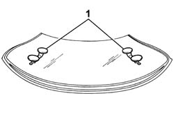 WINDSCREEN GLASS R R INCLUDING CLEANING OF HOUSING