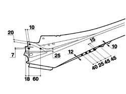 R.R. FRONT PILLAR TRIM