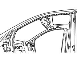R.R. FRONT PILLAR TRIM