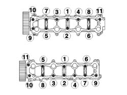CAMSHAFT IN CYLINDER HEAD - R R ON VEHICLE