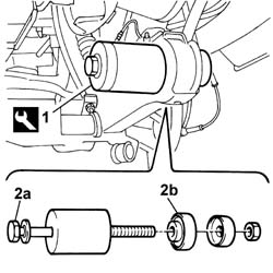REAR SUSPENSION CROSSMEMBER/AXLE BUSHES - REPLACE