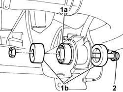REAR SUSPENSION CROSSMEMBER/AXLE BUSHES - REPLACE