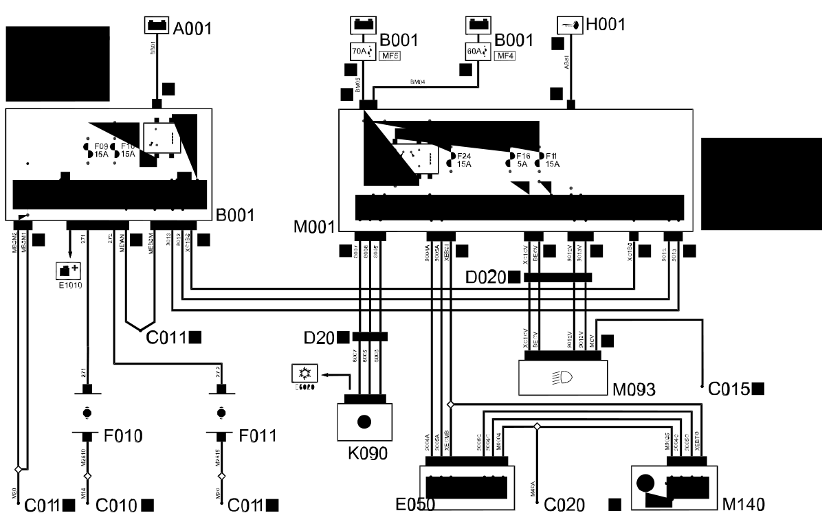 DIPPED BEAMS WIRING DIAGRAM
