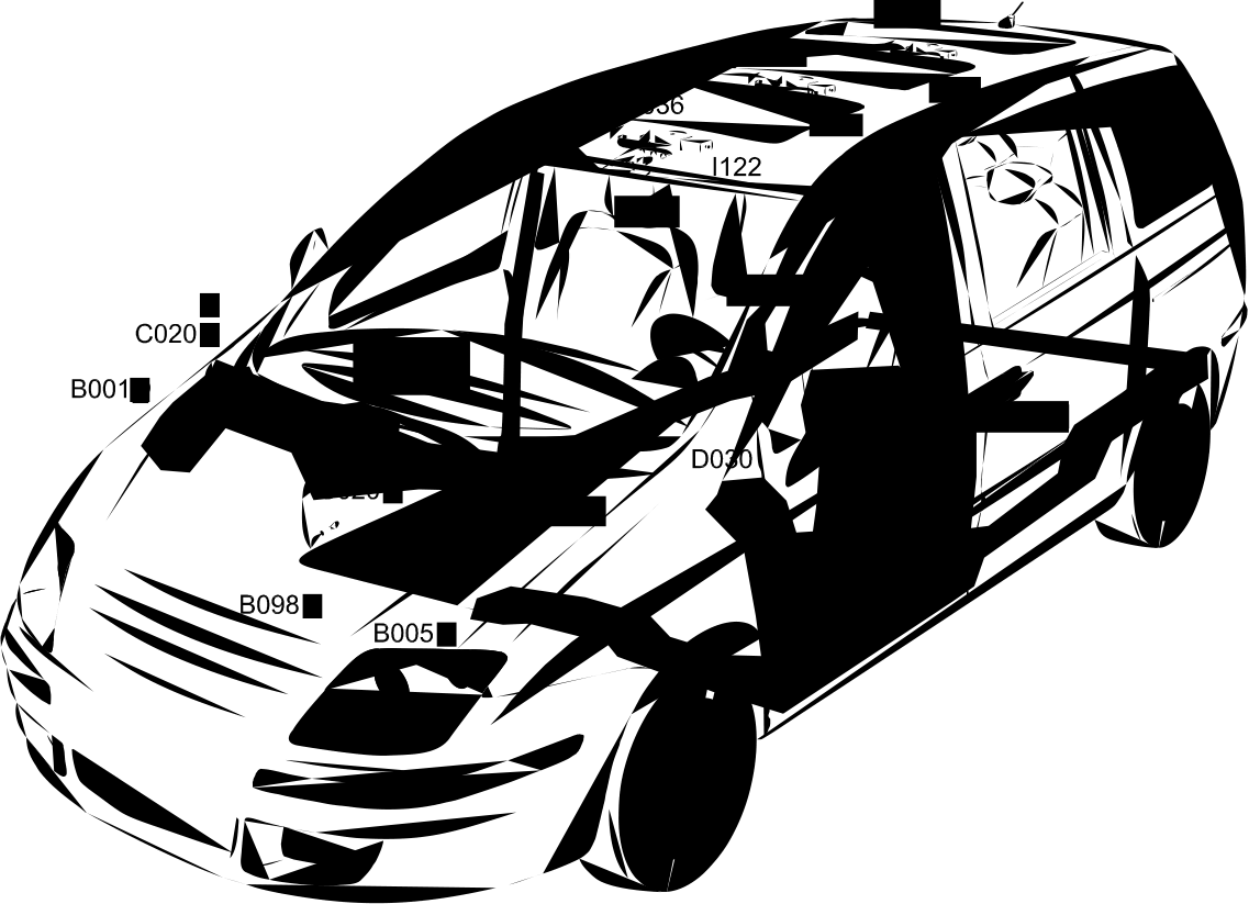 SUN ROOF COMPONENT LOCATION