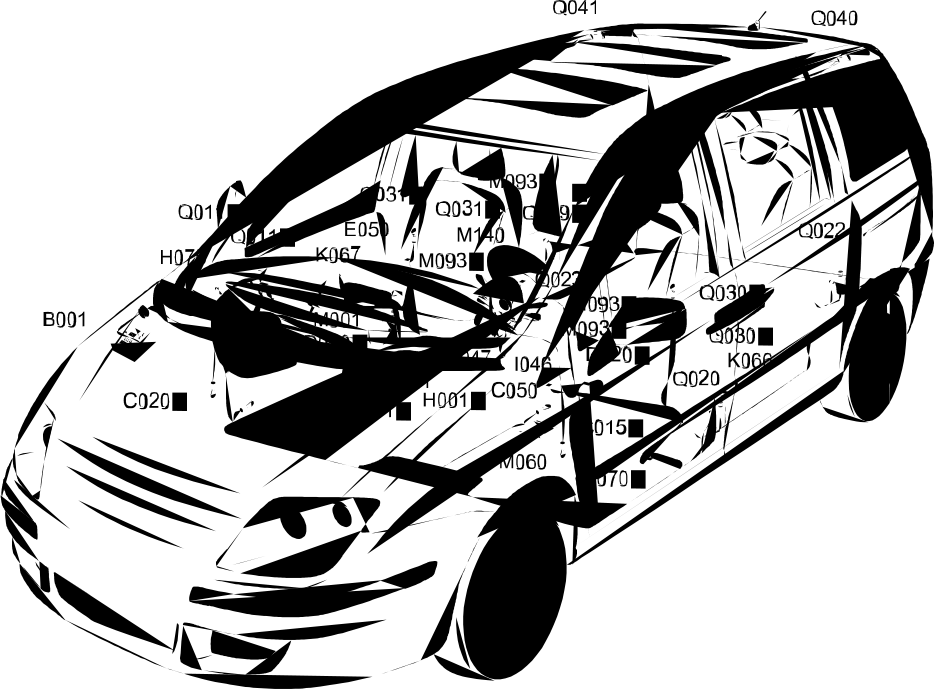AIRBAG LOCATION COMPONENTS