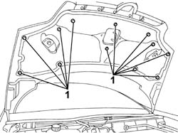 SOUNDPROOFING LINING FOR BONNET LID - R+R