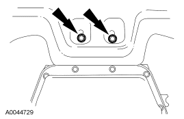 Step 45: Remove the rear transmission insulator nuts.