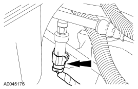 Step 17: Disconnect the A/C electrical connector.