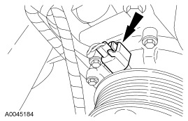 Step 35: Disconnect the A/C compressor electrical connector.