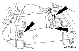 Step 38: Remove the starter motor.