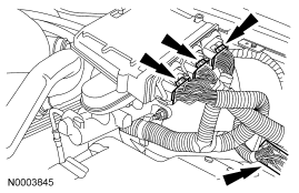 Step 15: Disconnect the PCM electrical connectors.