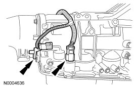 Step 48: Disconnect the HO2S sensor and the solenoid body sensor electrical connectors.