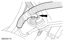 Step 13: Detach the generator battery cable retainer from the RH valve cover stud bolt.