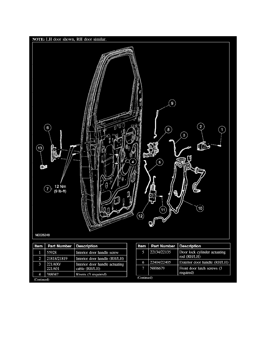 Ford Manuals > E 250 V85.4L (2008) > Body and Frame > Doors
