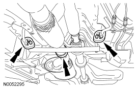 Step 30: Loosen the exhaust flexible pipe clamp and disconnect the 2 exhaust hangers.