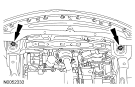 Step 52: Remove the 2 front subframe nuts.