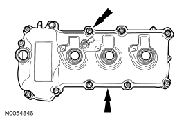 Step 88: Remove the bolt, the 10 stud bolts and the RH valve cover.