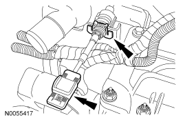 Step 17: Disconnect the transaxle control cable from the control lever.