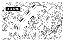 Step 119: Remove the special tool from the RH camshafts.