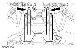 Step 96: Remove the 2 engine mount studs.