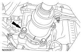 Step 2: Remove and discard the 4 front driveshaft-to-transfer case bolts.