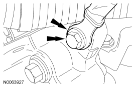 Step 28: Remove the bolt and the ground wire from the engine front cover.