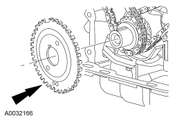 Step 29: Remove the crankshaft sensor ring from the crankshaft.