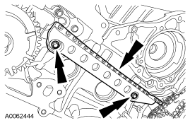 Step 40: Remove the LH and RH timing chain guides.
