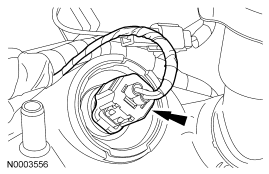 Step 10: Disconnect the RH and LH variable camshaft timing (VCT) solenoid electrical connector.