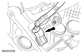 Step 12: Disconnect the electrical connector retainer from the coolant tube.