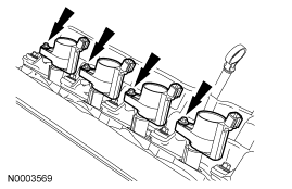Step 16: Remove the 8 bolts and the 8 ignition coils.