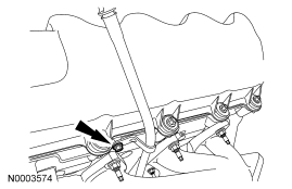 Step 18: Remove the bolt and the oil level indicator tube.