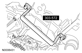 Step 53: Install the special tool onto the LH cylinder head.