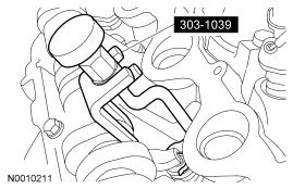 Step 33: Using the special tool, remove the 3 camshaft roller followers designated in the previous step from the RH cyli