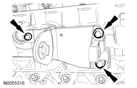 Step 5: Remove the 3 bolts and the RH engine support insulator bracket.