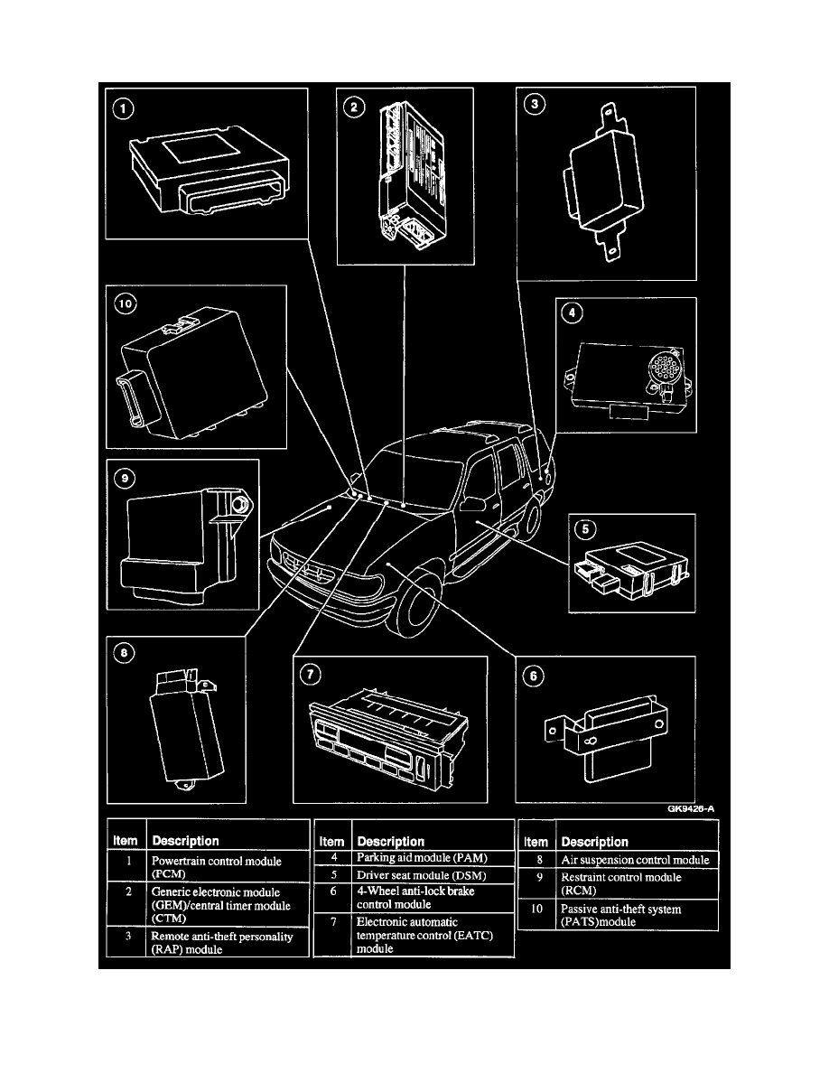 Ford Manuals > Explorer 4WD V6245 4.0L SOHC VIN K SFI (2001