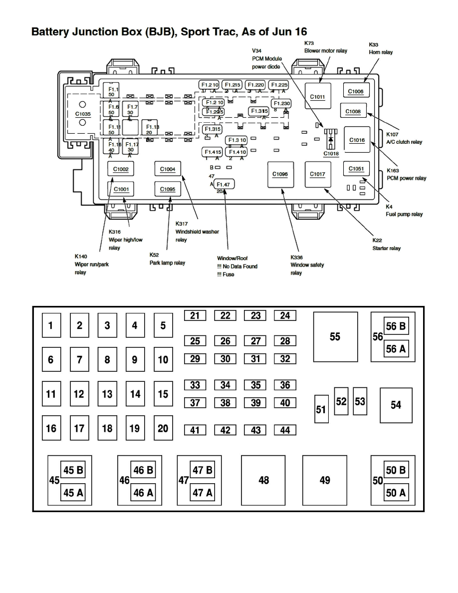 Diagram 2003 Ford Explorer Sport Trac Fuse Diagram Full Version Hd