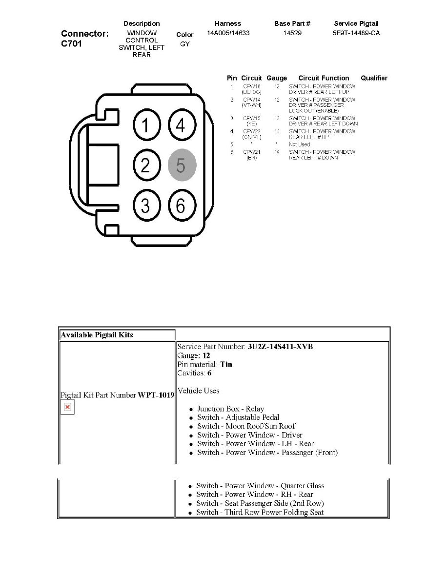 Ford Window Module Base Number Ford Workshop Service and Repair Manuals > F 150 2WD V6-3.5L Turbo ...