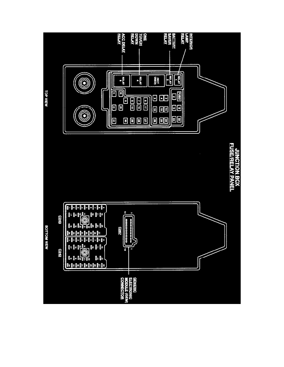 Ford Service and Repair Manuals > F 150 2WD Pickup V64.2L VIN 2 (1997) > Relays and