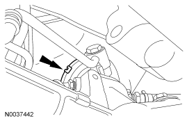 Step 42: Release the 4 clips and slide the steering gear-to-dash seal off of the steering gear and into the passenger co