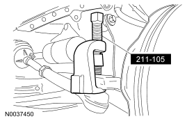Step 53: Using the special tool, separate the tie-rod ends from the steering knuckles.