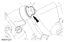 Step 36: Remove and discard the PSP hose banjo bolt and the 2 seals from the steering gear.