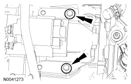 Step 83: Remove the 2 bolts and the starter.
